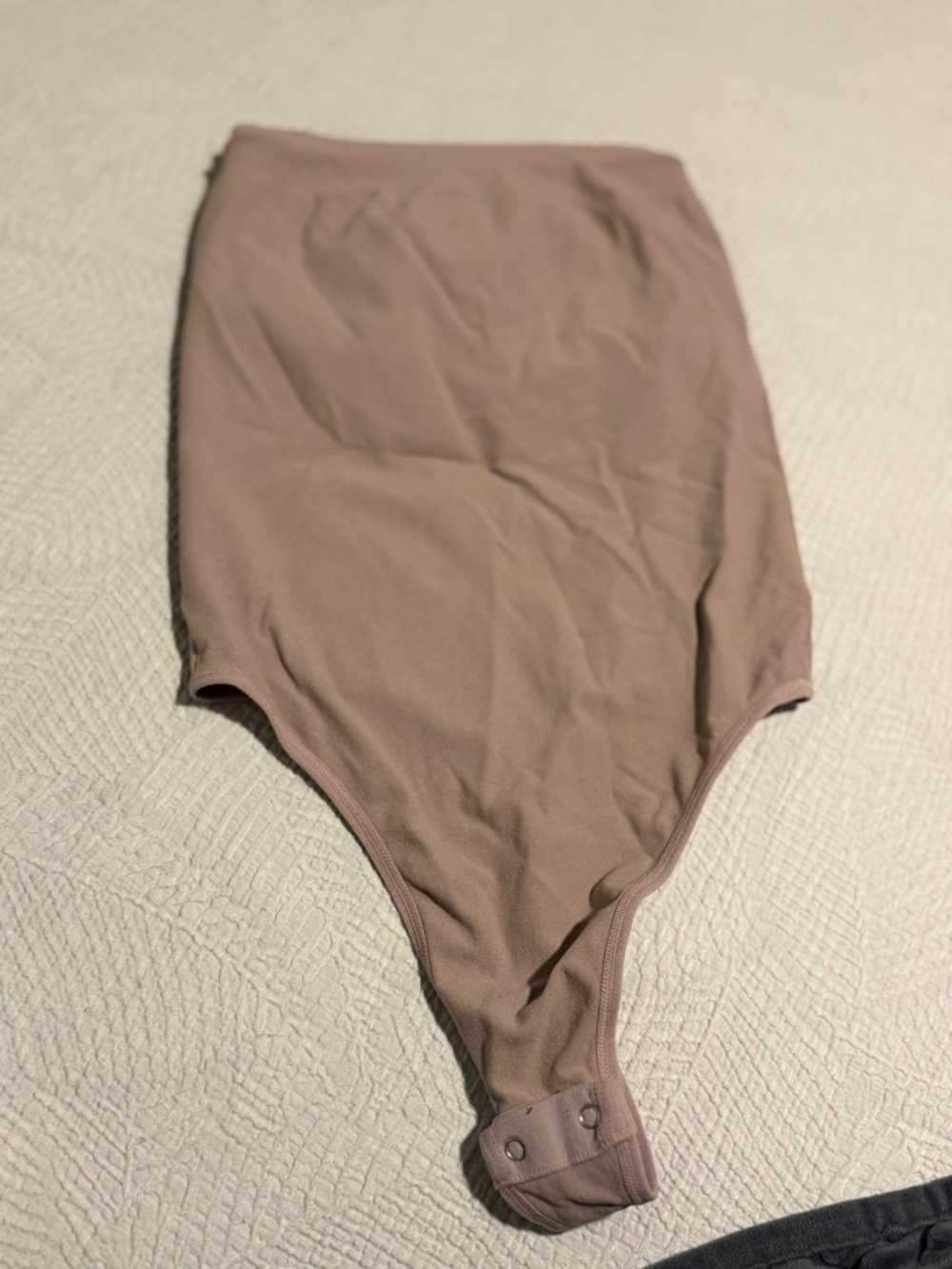 SHEIN Taupe High-Waist Snap Bodysuit